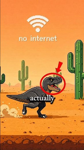 If the offline Dinosaur actually has an ending..🥶#shorts #dinosaurgame