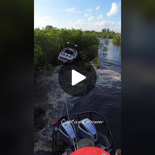 Pulling a jet boat out that stuffed it in the mangroves! Song credit : Guttermouth - Perfect World 🔥 #salvage #captainretriever #stuck #pullout #stucklikechuck #towing #ohno #viral #floorit #accident #boatcrash #qualifiedcaptain #getoutside