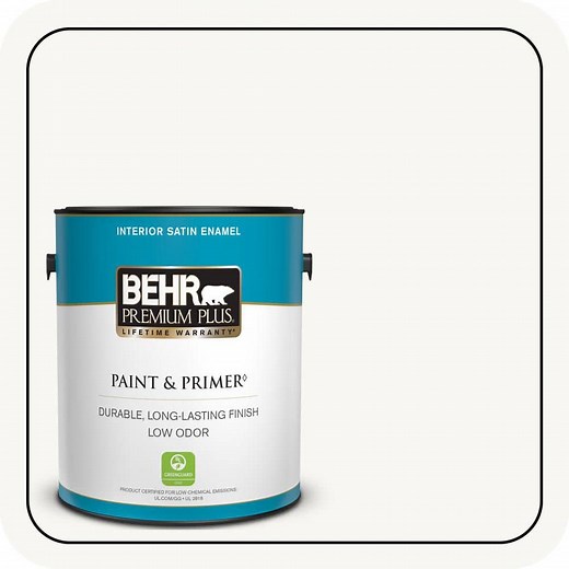 Reviews for BEHR PREMIUM PLUS 1 gal. Ultra Pure White Satin Enamel Low Odor Interior Paint & Primer | Pg 2 - The Home Depot