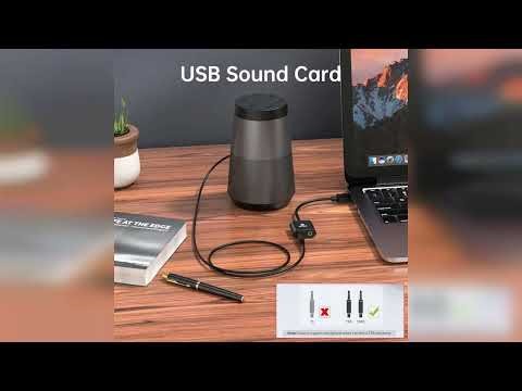 Review: USB to 3.5mm Jack Audio Adapter External Sound Card with 3.5mm Headphone and Microphon...