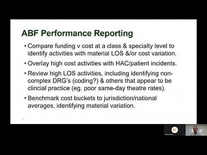 Abstract: Improve your activity based funding performance – a case study
