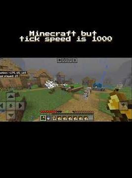 Minecraft but tick speed is 1000 | #minecraft #minecraftbedrockedition