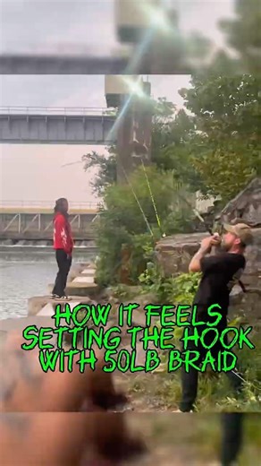 How setting the hook with braid feels😂 #catfish #carp #fishing #outdoors