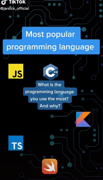 Most popular programming languages #coding #programming #computerscience #didyouknow #techtok #edutok