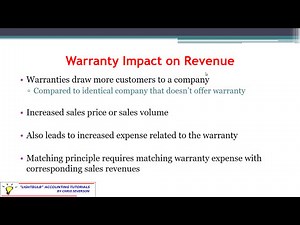 Accounting - Warranty Expense and Liability - Severson