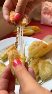 63K views · 9.5K reactions | Fried stuffed squash blossoms ~ “fiori...