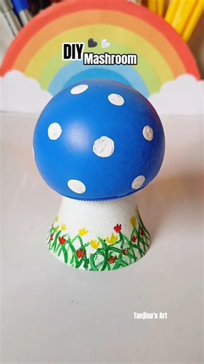 DIY Mashroom with LED Light #diy #aestheic #craft #art #handmade #love #cute