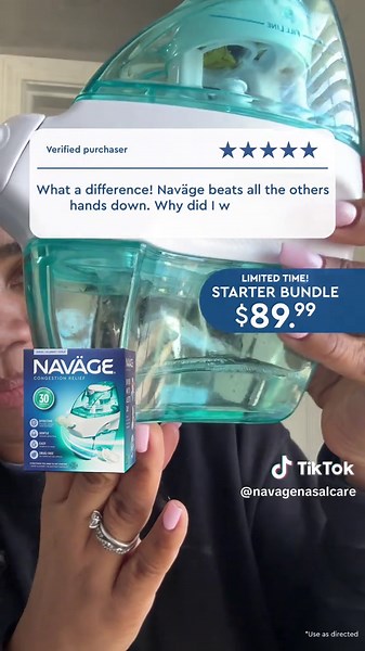 One review. Millions know — Naväge® powered nasal irrigator rinses allergens, mucus & germs fast!