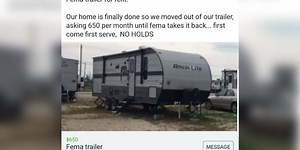 FEMA responds to Facebook ad about renting out FEMA trailer