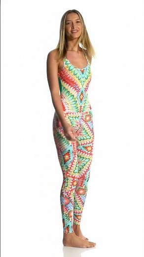 Luli Fama Women's Wild Heart Racerback Cutout Unitard | SwimOutlet.com