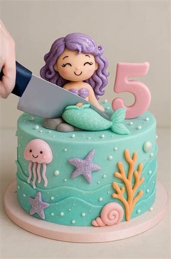Magical Mermaid Lagoon Cake! Too Pretty to Slice!