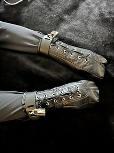 Leather Padlock Mittens - Etsy Australia