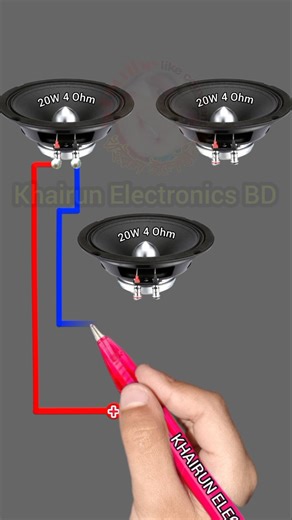 🔊 🔊 3 speaker series connection calculate #shorts