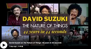 The Nature of Things has brought us an encyclopedia of learning, science and nature into our homes before it was cool on Netflix, before Nat Geo had a channel, and we had BBC's Planet Earth. David's time on the show was a journey we have been on with him. To celebrate, CBC Docs compiled 44 years in 44 seconds 🌍 You can catch his final episode "Suzuki Signs Off" tonight April 7 at 9 p.m. on CBC or stream on CBC Gem now! Watch the video here: https://www.cbc.ca/player/play/2187220035793 | David S