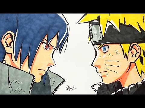 Drawing Naruto VS Sasuke - Final Battle (Requested)