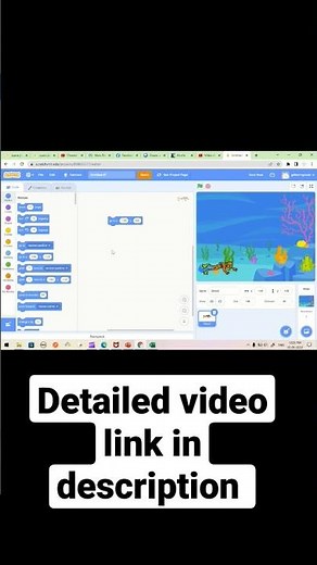 Diver animation in scratch3.0 (block based programming language for kids of age 8+ )