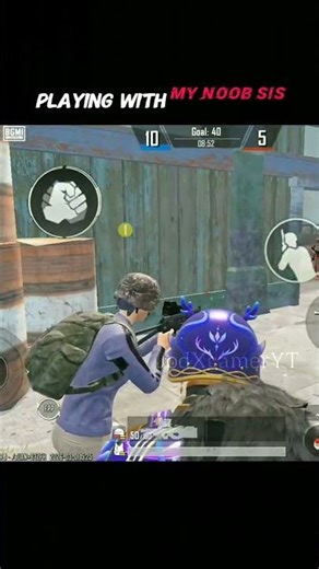 Playing with my noob sis 💓 #bgmi #bgmishorts #pubgmobile