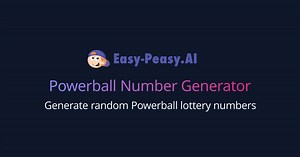 Free AI Powerball Number Generator | Easy-Peasy.AI