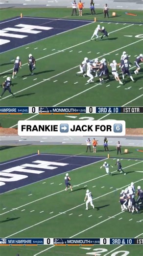 Frankie Weaver to the wide open Jack Neri for the TD! 🔥 #FCS x 🎥 FloSports / @muhawksfb | NCAA FCS Football