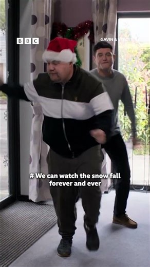 Answering the door in December