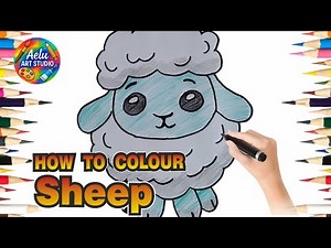 How to Colour Cute Sheep | Easy Coloring for Kids & All Ages