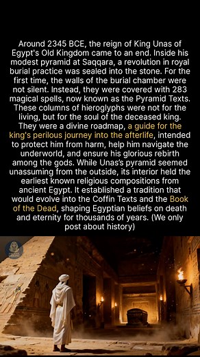 2.1K views | The Pyramid of Unas revealed the ancient Egyptians earliest written guide to the afterlife. #history #ancientegypt #archaeology | Archaic Origins | Facebook