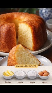 3.6K views · 21 reactions | Classic Pound Cake Ingredients: • 1 cup (2 sticks) softened butter • 2 cups sugar • 4 eggs • 2 cups flour • 1 tsp vanilla extract • ½ tsp salt • ¼ cup milk (optional, for extra moisture) | Linas Recipes | Facebook