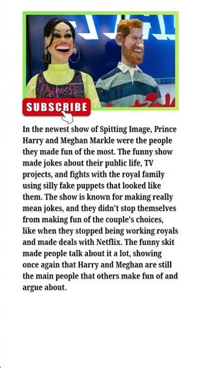 Harry & Meghan 👑 Mocked in Spitting Image’s Latest Episode 🎭