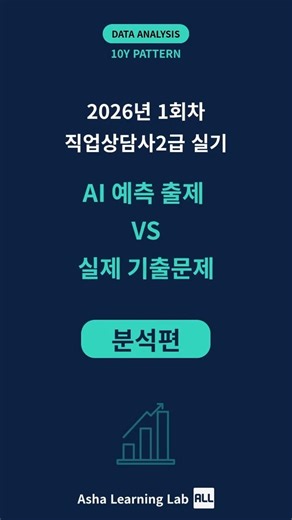 직업상담사2급실기] 같은 데이터인데 결과가 다르다｜AI 예측 vs 실제 출제 분석