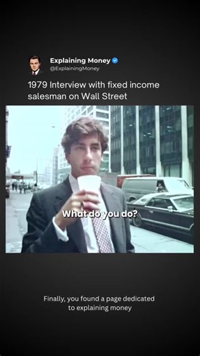 Explaining Money | In the 1970s–1980s, a fixed income salesman was a key player on Wall Street, acting as the middleman between large bond investors and the... | Instagram
