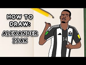 How to draw! ALEXANDER ISAK (step-by-step tutorial)