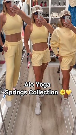 Alo Yoga Spring Collection | Yellow Sets Try-On 🌼💛 #aloyoga #springcollection #tryonhaul #tryon