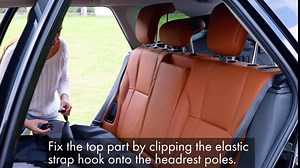 Back Seat Extender for Dogs, Hard Bottom Dog Car Hammock, Water Resistant Backseat Pet Bridge Covers Entire Backseat, Mesh Barrier Front Section, Anti Dirt & Hair Pets for Car & SUV