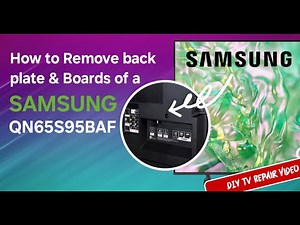 How to remove the back plate and boards from a Samsung QN65S95BAF. DIY TV Repair.
