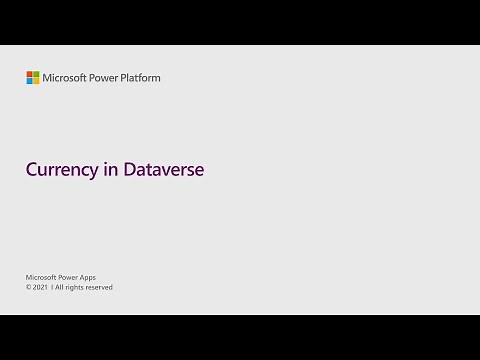 Currency in Dataverse