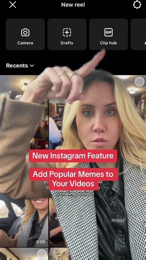 The New Instagram Feature rolled out in November called Clip Hub should be available to everyone now. This feature allows you to add popular memes to your videos and photos. Its a easy way to create engaging content. #greenscreenvideo #socialmediaupdate #instagramfeatures2023 #instagramupdate2023