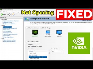 How To Fix NVIDIA Control Panel Not Opening