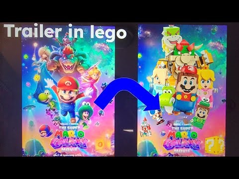 Mario Galaxy Movie trailer in lego