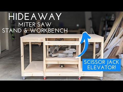 DIY Workbench with Hideaway Miter Saw