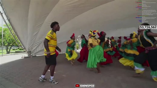 🇯🇲 IShowSpeed continue d'explorer la culture jamaïcaine en s'essayant à une danse traditionnelle : "Kumina dance"#Jamaica #Caribbean