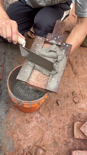 Self-made standardized brick-laying tools
