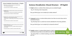 Senior Phase - English - Sentence Classification: Clausal Structure (CAPS Aligned)