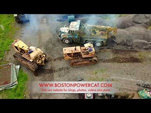 Caterpillar D8 Bulldozer Tow Starting Cat D8 Dozer Filmed with DJI Mavic Pro 4K Drone