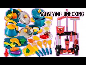 Satisfying Unboxing | Mini Cookware Set + Pink Cleaning Trolley