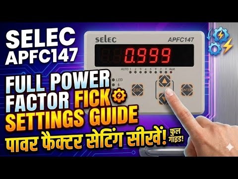 SELEC APFC147 Parameter Settings in Hindi | APFC Relay Programming Step by Step 👍