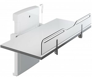 Pressalit VersaMax Wall Mounted Adult Changing Tables with Manual or Electric Folding, 500 lb. Weight Capacity, Easy to Clean Materials, Safety Side Rail
