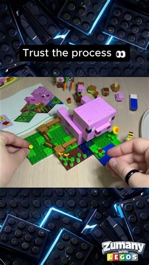 Lego - Minecraft - The Baby Pig House! Trust the process 👀#Lego #minecraft #legobuild