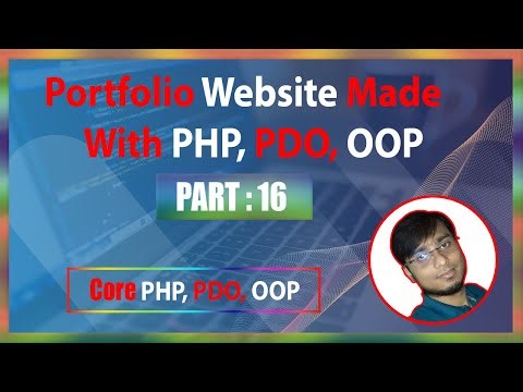 Build a Portfolio Website with PHP OOP & PDO | Step-by-Step Guide | Part : 16 | Bond Teach