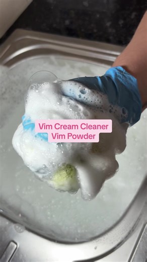 Vim Cream Cleaner & Vim Powder😍 #spongesqueezing #visualasmr #foryoupagе #spongetok #vim