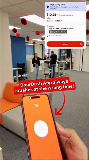 😰 Easiest DoorDash Delivery but MY APP CRASHED + Big Tip! #doordash #ubereats #fooddelivery
